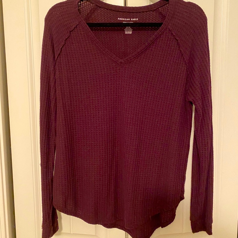 American Eagle Waffle Knit Shirt